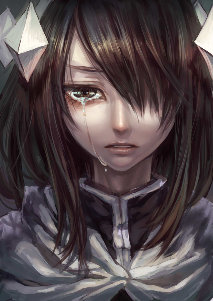 black_hair, brown_eyes, brown_hair, crying, ethanol_(8521966), etihw, haiiro_teien, hair_ornament