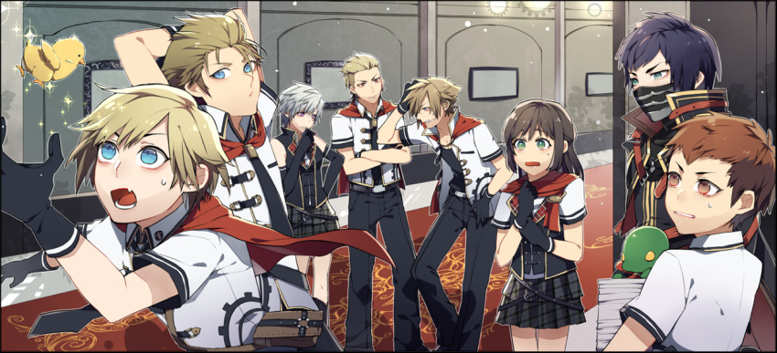 ace_(fft-0), bird, chick, chocobo, deuce_(fft-0), eight_(fft-0), final_fantasy, final_fantasy_type-0