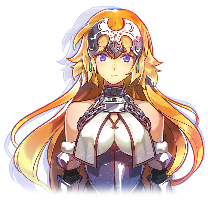 2girls, armor, back-to-back, bare_shoulders, blonde_hair, breasts, chains, closed_mouth