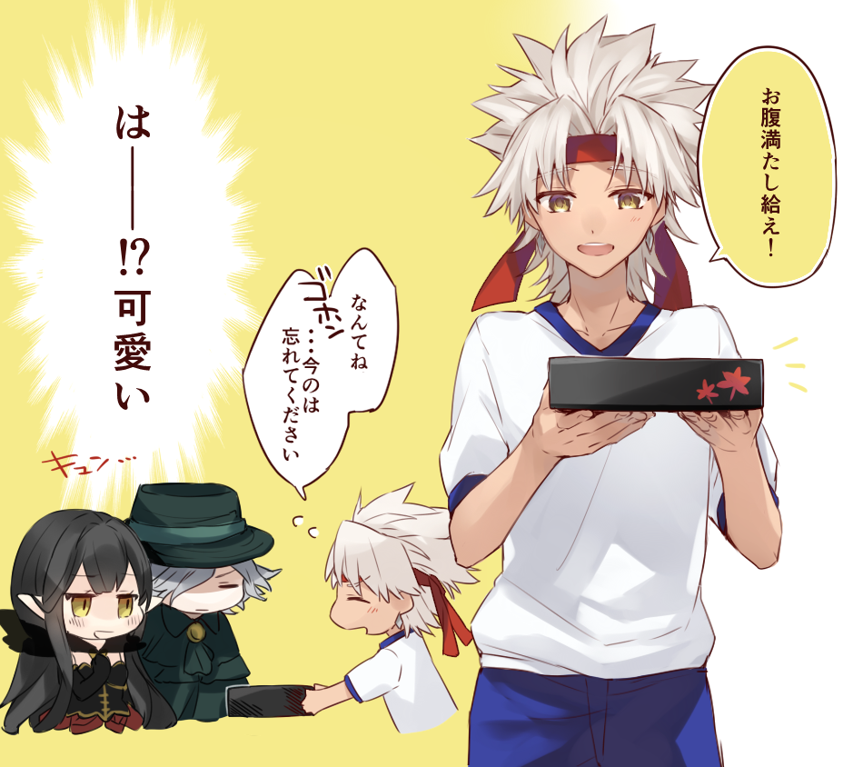 1girl, assassin_of_red, black_hair, chibi, citron_82, dark_skin, edmond_dantes_(fate/grand_order), fate/apocrypha