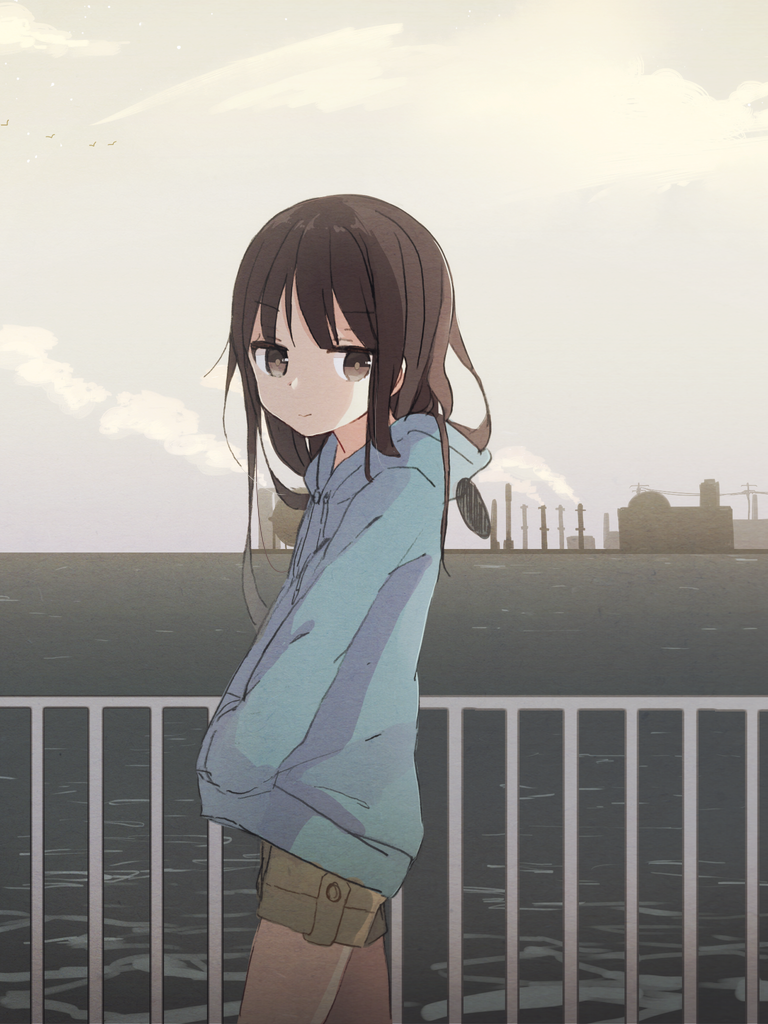 1girl, bangs, boyano, brown_eyes, brown_hair, closed_mouth, eyebrows_visible_through_hair, from_side