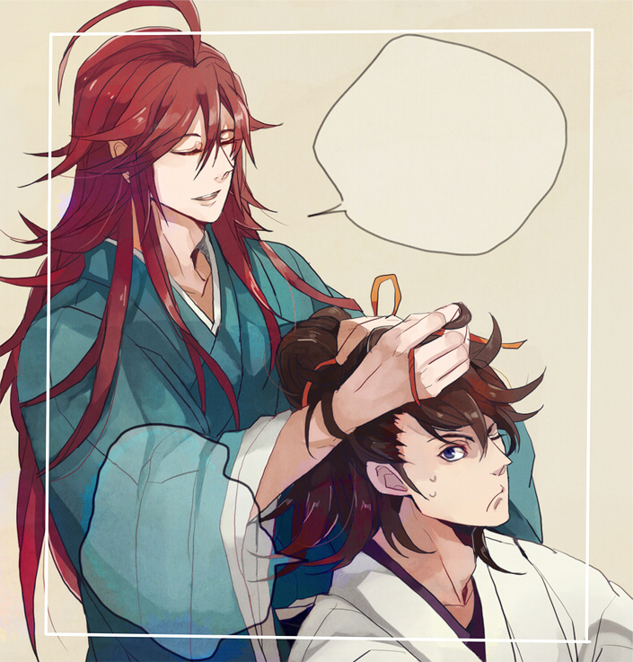 2boys, ahoge, alternate_costume, blue_eyes, brown_hair, closed_eyes, fire_emblem, fire_emblem_if
