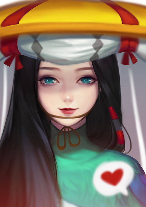 1girl, aqua_eyes, black_hair, blurry, chin_strap, closed_mouth, depth_of_field, eyelashes