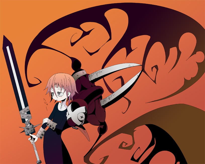 12_sai, 12_toshi, chrona_makenshi, makenshi_chrona, purple_hair, ragnarok_(demon_sword), soul_eater, trap