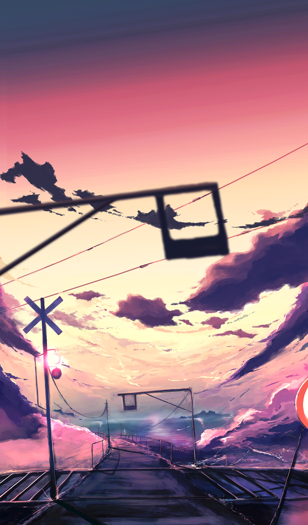 cloud, clouds, crossing, depth_of_field, dof, highres, iori_yakatabako, landscape
