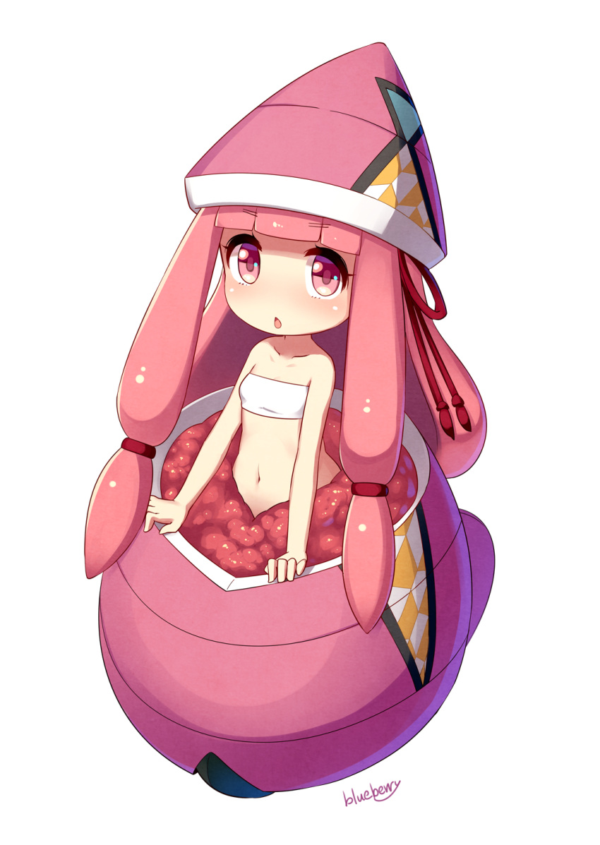 1girl, artist_name, bangs, bare_arms, bare_shoulders, blueberry_(5959), blunt_bangs, breasts