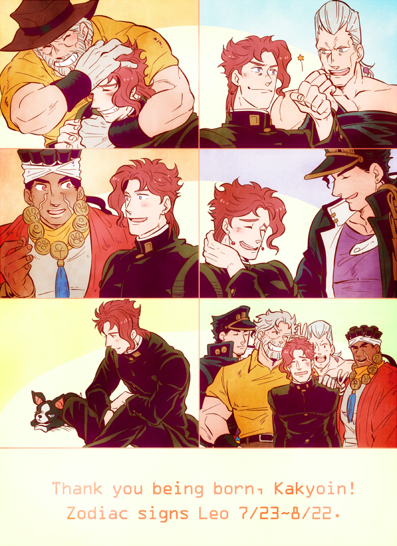 beard, blue_eyes, bunny_ears_gesture, chains, closed_eyes, dark_skin, dark_skinned_male, dog