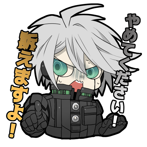 1boy, ahoge, android, dangan_ronpa, green_eyes, keebo, male_focus, new_dangan_ronpa_v3