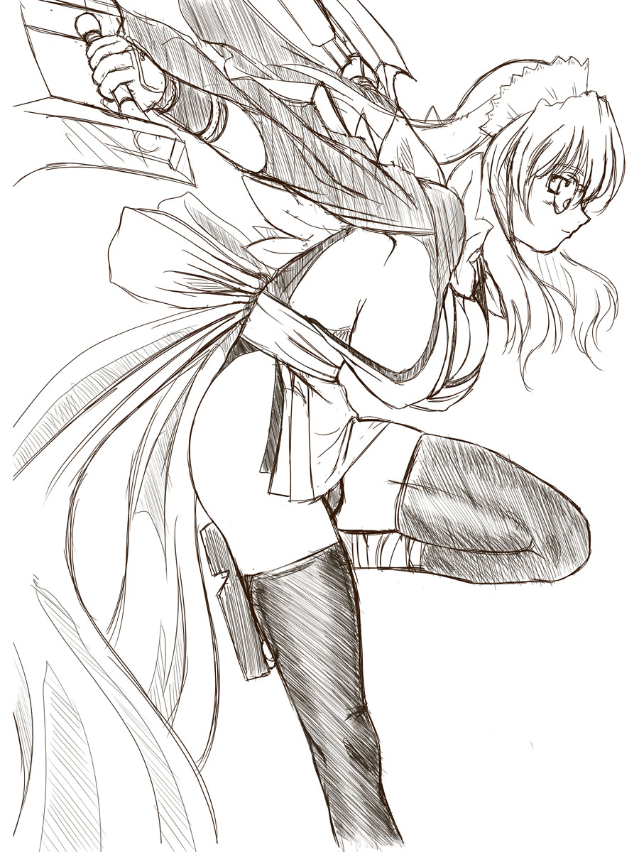 black_thighhighs, cosplay, erect_nipples, glasses, highres, huge_breasts, iroha, iroha_(cosplay)