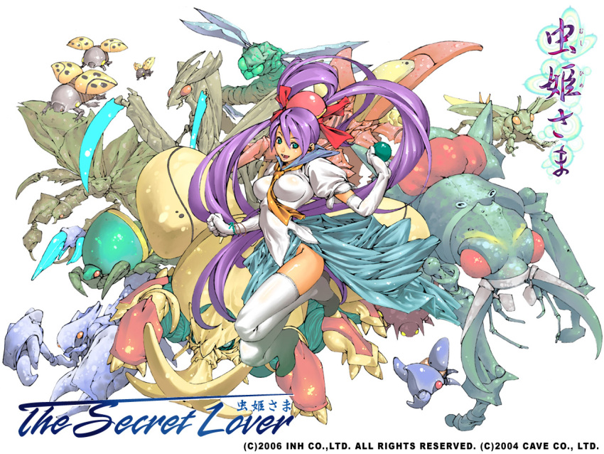 bugs, elbow_gloves, gloves, insect, kiniro, long_hair, mushihime, mushihime-sama