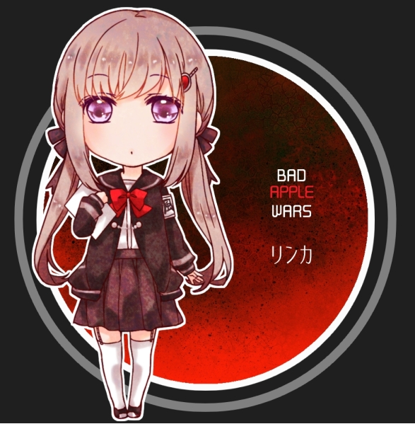 bad_apple_wars, blue_eyes, grey_hair, inekome, rinka_(bad_apple_wars)