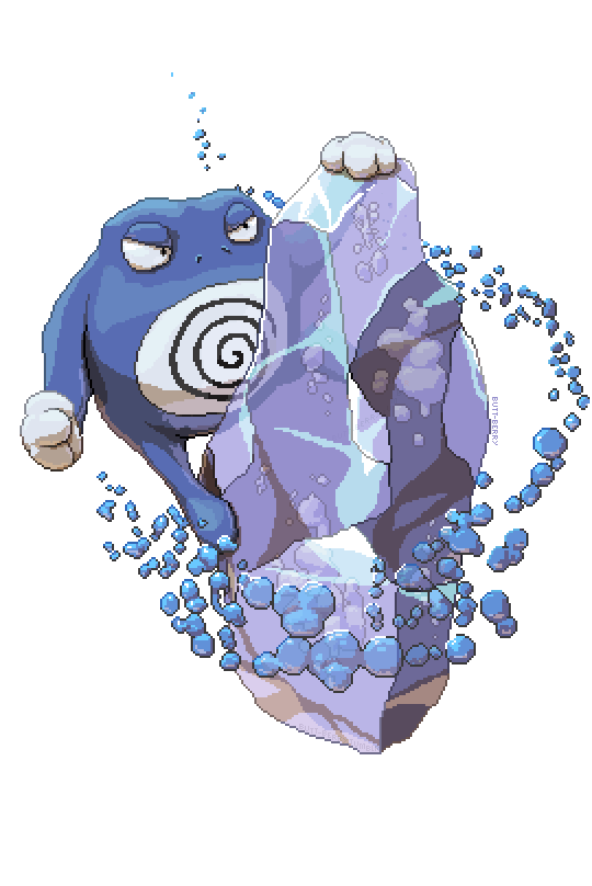 animated, animated_gif, bubble, butt-berry, evolutionary_stone, no_humans, pixel_art, pokemon