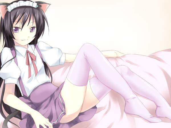 1girl, bad_id, black_hair, code_geass, genderswap, lelouch_lamperouge, luluko, maid_cap