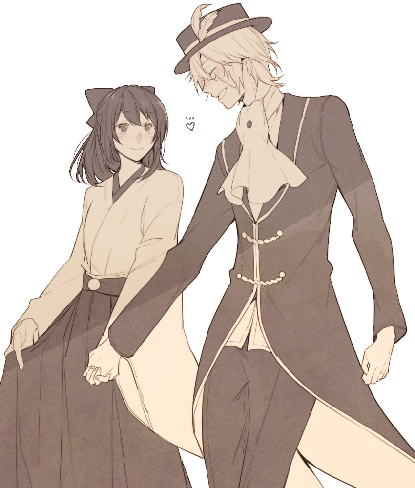 ayazuki_mei, charlie_(meiji_tokyo_renka), meiji_tokyo_renka, tkhs_(artist), white_hair, yellow_eyes