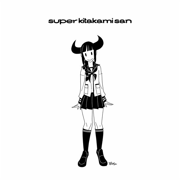1girl, braid, callan_(callancoe), character_name, english, full_body, greyscale, horns