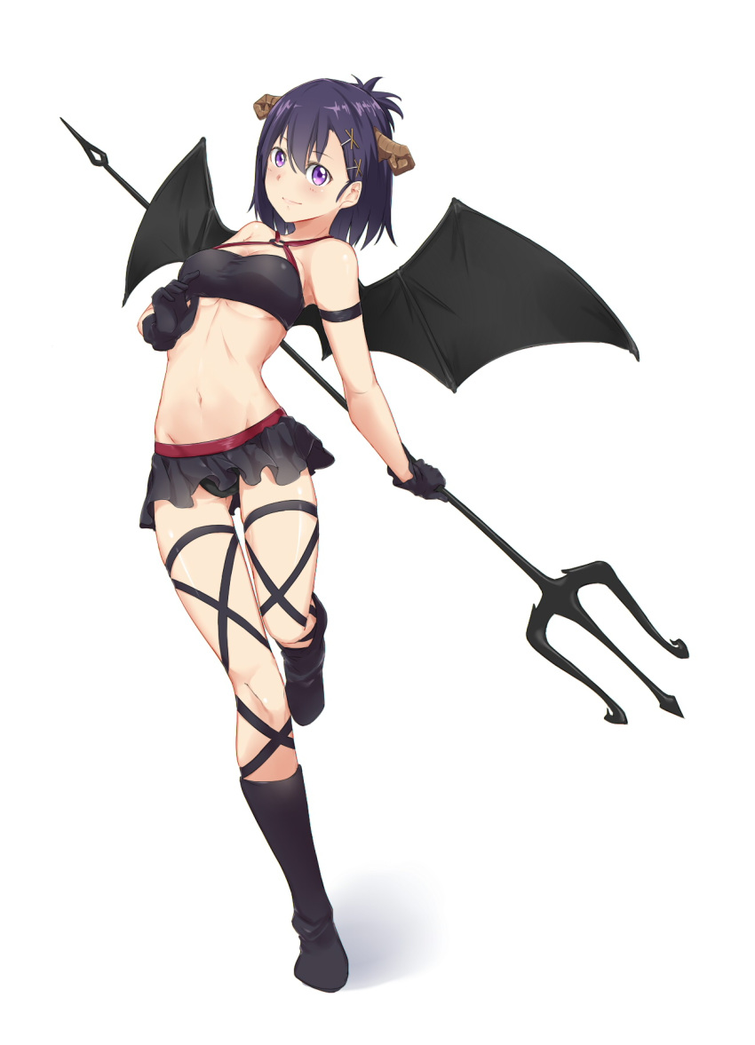 1girl, black_gloves, black_panties, blush, boots, breasts, bustier, cross-laced_legwear