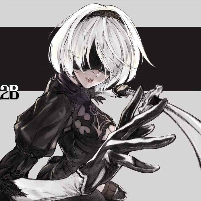 1girl, bangs, black_boots, black_dress, black_gloves, black_hair, black_legwear, blindfold