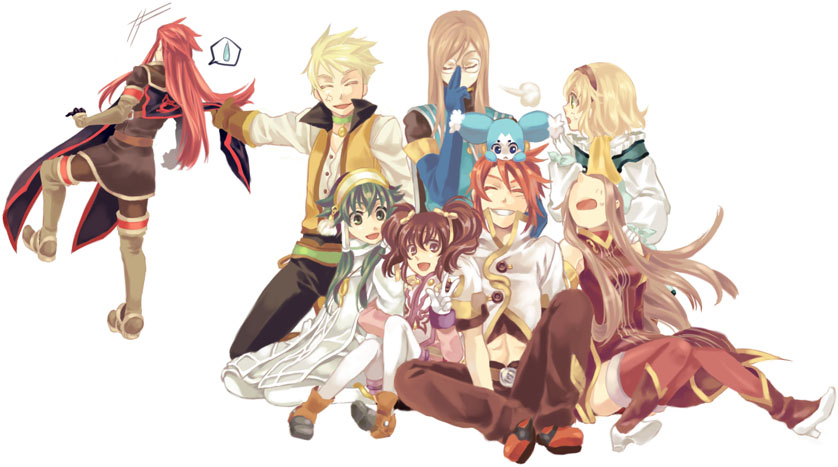 5boys, anise_tatlin, asch, blonde_hair, blue_eyes, blush, brown_eyes, brown_hair