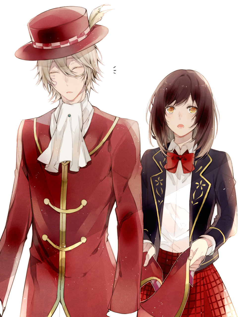 ayazuki_mei, charlie_(meiji_tokyo_renka), meiji_tokyo_renka, tkhs_(artist), white_hair, yellow_eyes