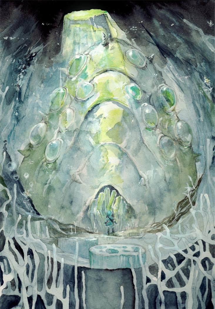 1girl, gloves, hat, kaze_no_tani_no_nausicaa, masayuki_(zerufonsu), nausicaa, ohmu, studio_ghibli