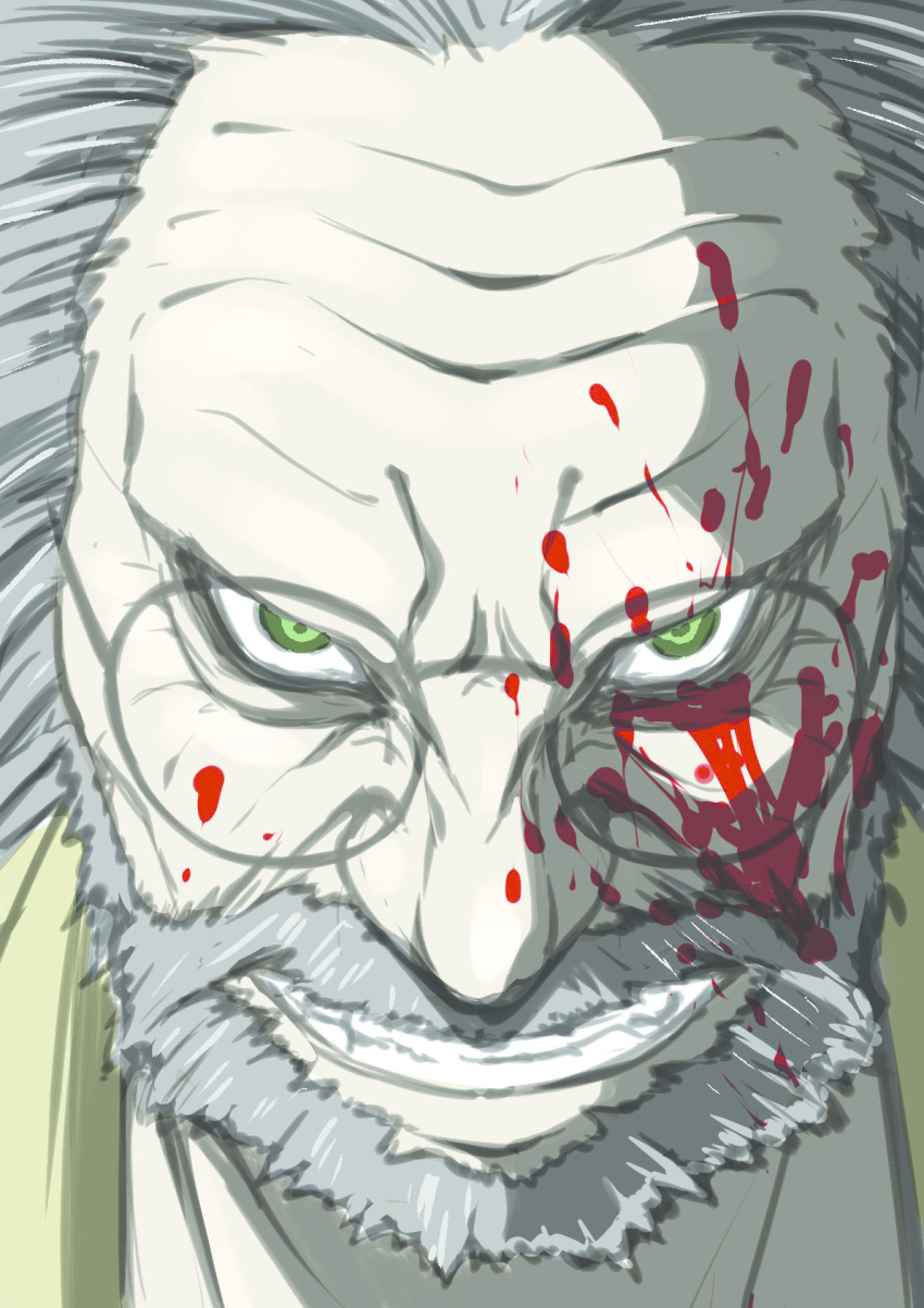 1boy, beard, blood, facial_hair, glasses, highres, jack_baker, resident_evil, resident_evil_7, welcome_to_the_family_son