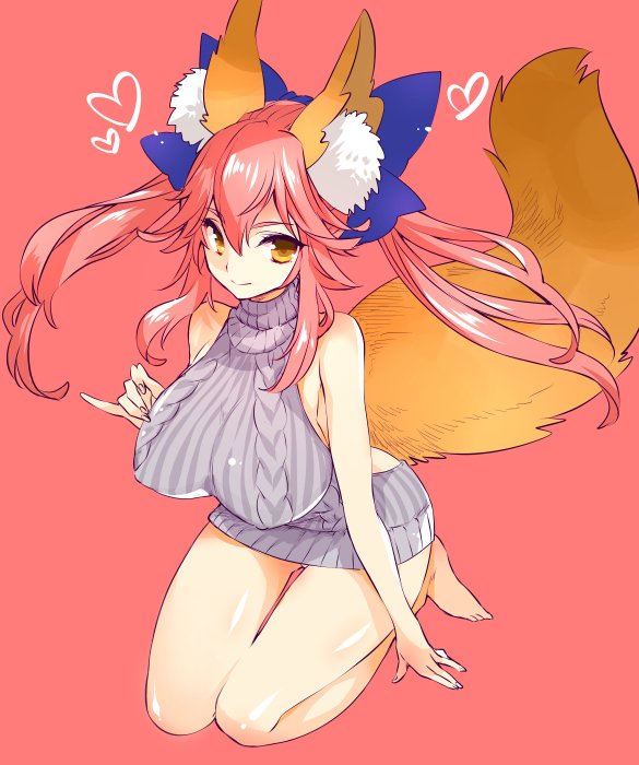 1girl, animal_ears, backless_outfit, barefoot, blush, bow, breasts, dress