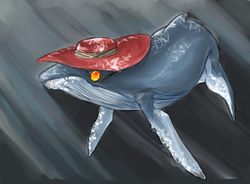 alucard_(hellsing)_(cosplay), cosplay, fang, glasses, hat, hellsing, orange_eyes, parody, vampire, whale, what