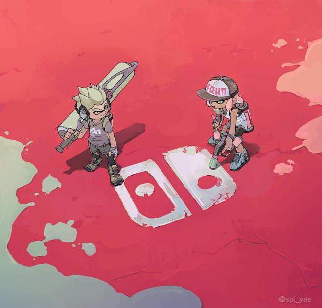 1boy, 1girl, baseball_cap, bent_over, bike_shorts, dark_skin, domino_mask, from_above