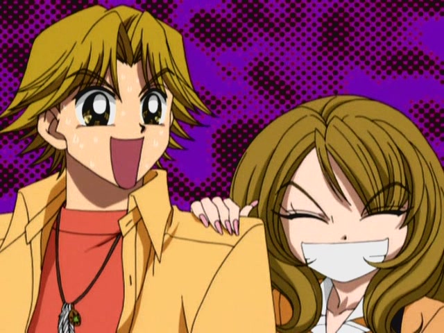 asou_yuuya, cap, embarrassed, closed_eyes, gals!, honda_mami, naughty_face, smile