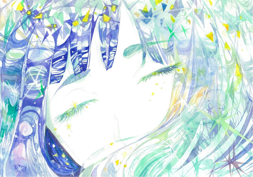 androgynous, bangs, close-up, closed_eyes, covered_mouth, eyelashes, face, facing_viewer