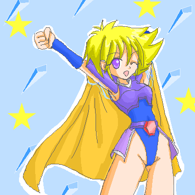 blonde_hair, cape, faye, final_fantasy, final_fantasy_mystic_quest, lowres, oekaki, purple_eyes