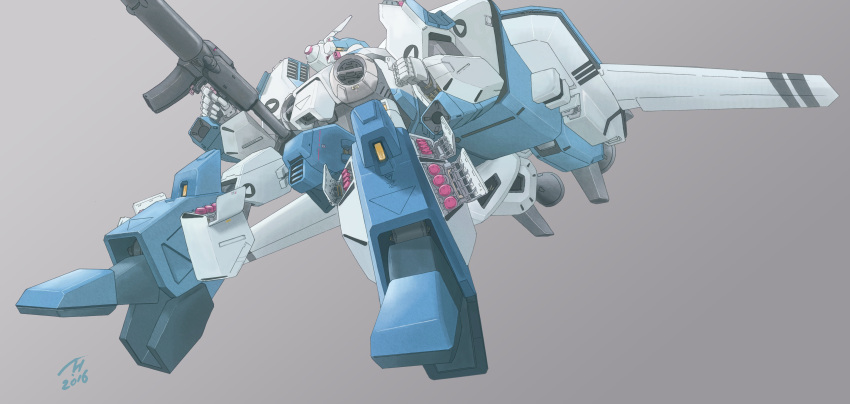 2016, absurdres, dated, flying, gattai, gunpod, highres, kikou_souseiki_mospeada