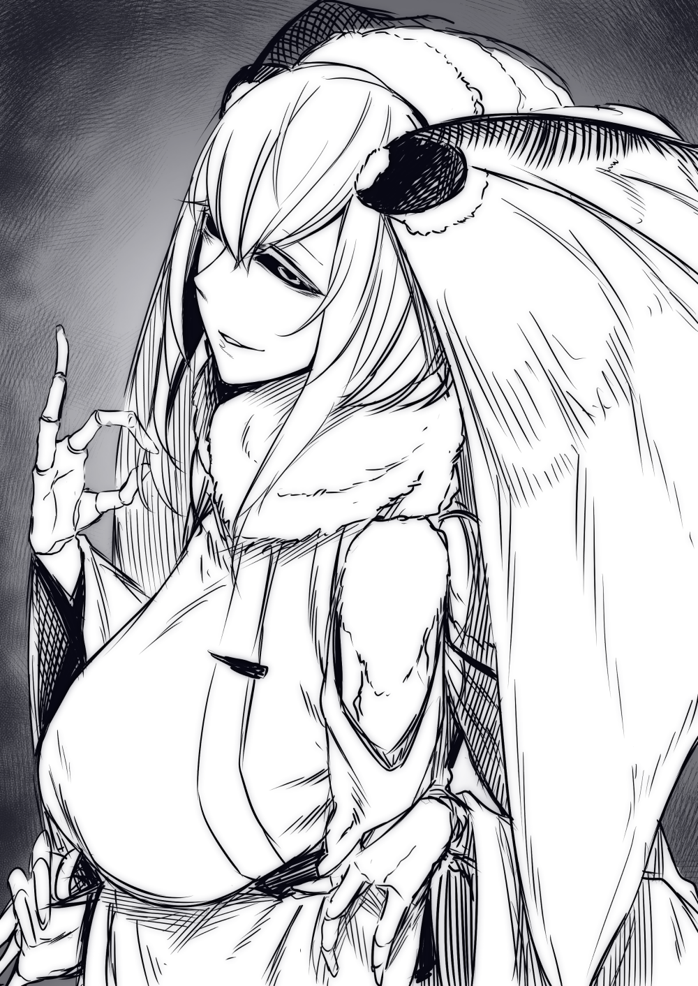 1girl, antennae, borrowed_character, extra_arms, highres, japanese_clothes, kimono, long_sleeves
