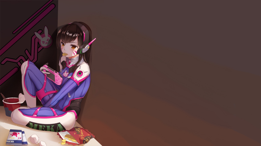 1girl, against_wall, between_legs, blush, bodysuit, book, brown_eyes, brown_hair