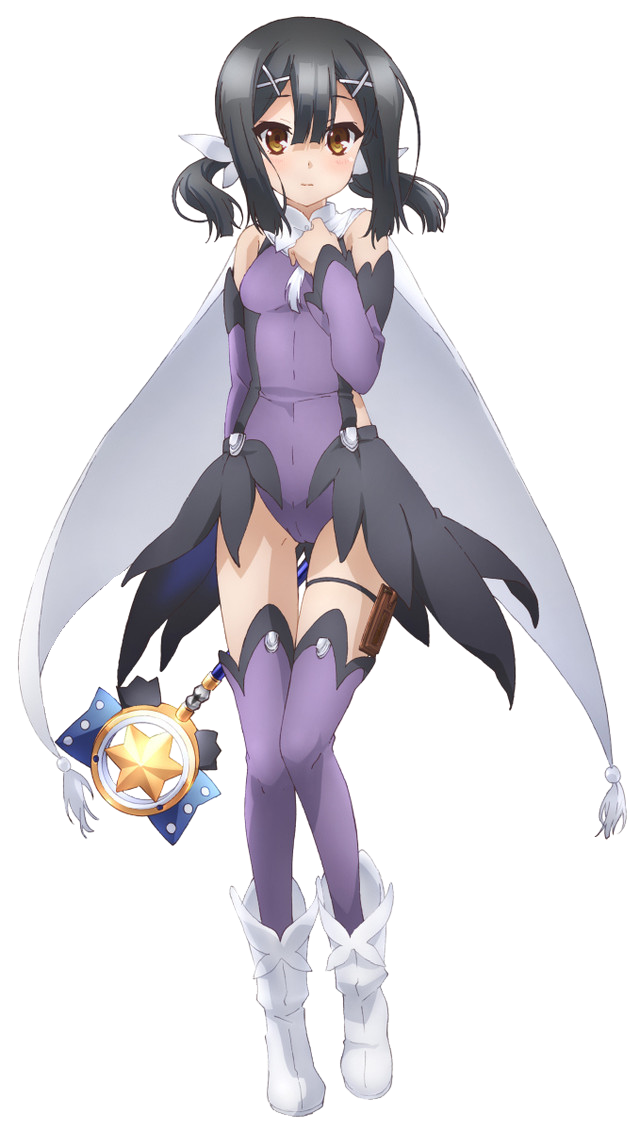 1girl, arm_behind_back, black_hair, boots, brown_eyes, cape, fate/kaleid_liner_prisma_illya, fate_(series)