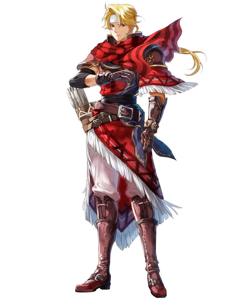1boy, arrow, belt, boots, brown_eyes, fire_emblem, fire_emblem:_mystery_of_the_emblem, fire_emblem_heroes
