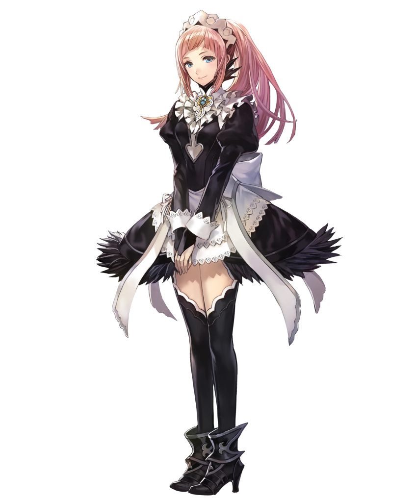 1girl, ankle_boots, black_footwear, black_legwear, blue_eyes, boots, closed_mouth, felicia_(fire_emblem_if)