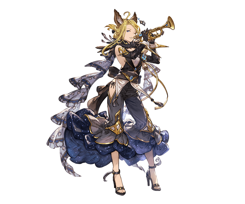 1girl, animal_ears, blonde_hair, blue_eyes, cecile_(granblue_fantasy), erun_(granblue_fantasy), full_body, granblue_fantasy