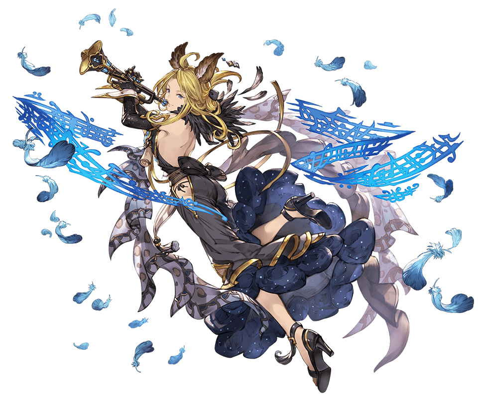 1girl, animal_ears, back, blonde_hair, blue_eyes, bow, cecile_(granblue_fantasy), erun_(granblue_fantasy)