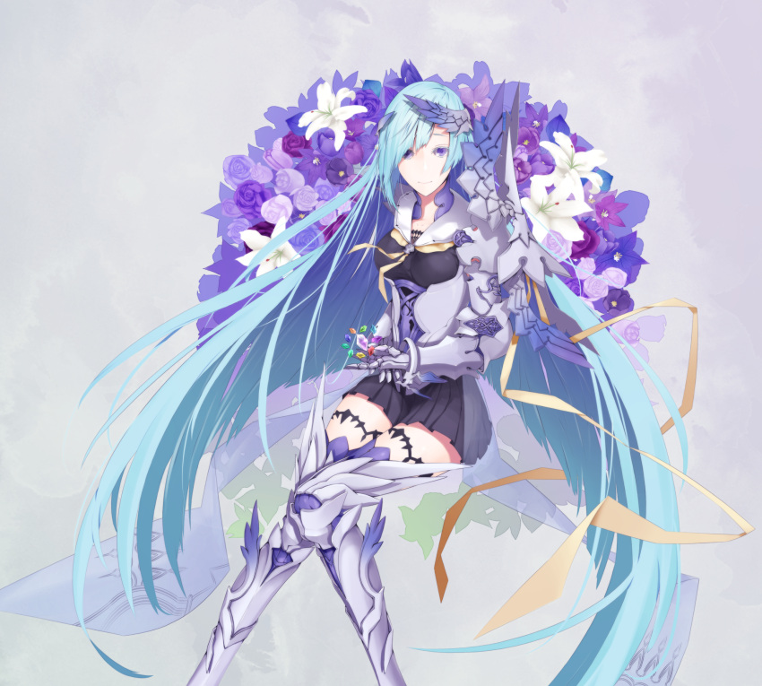 1girl, armor, breasts, fate/grand_order, fate/prototype, fate/prototype:_fragments_of_blue_and_silver, fate_(series), gauntlets