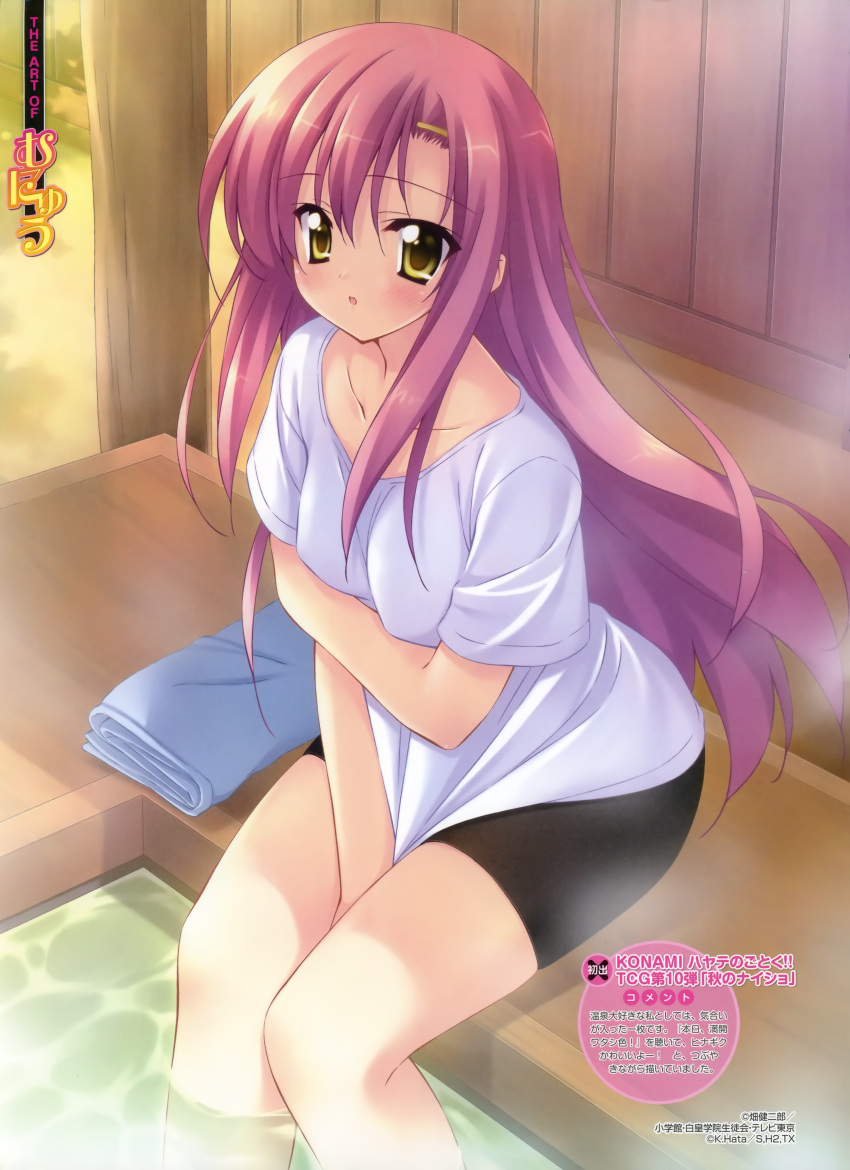absurdres, bike_shorts, blush, covering, covering_crotch, hayate_no_gotoku!, highres, katsura_hinagiku