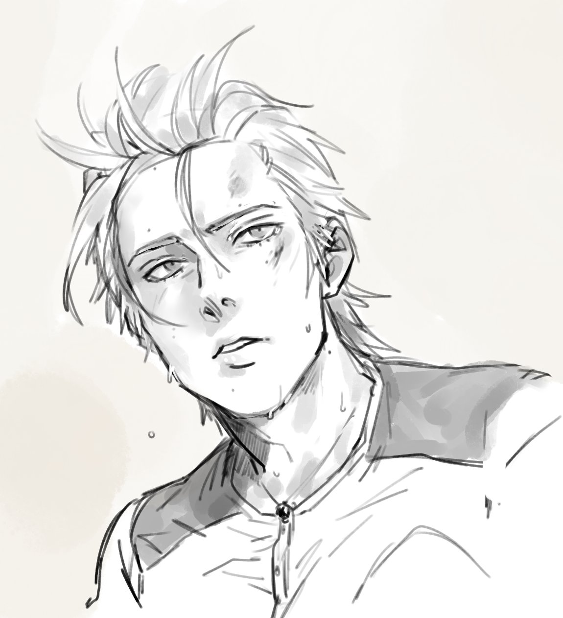 1boy, bruise, eyelashes, final_fantasy, final_fantasy_xv, highres, ignis_scientia, injury