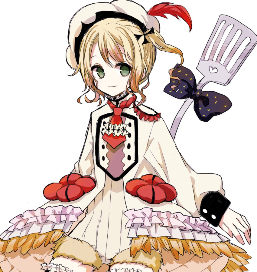 1girl, blonde_hair, green_eyes, highres, mahou_shoujo_ikusei_keikaku, mahou_shoujo_ikusei_keikaku_restart, pechika_(mahoiku), short_sidetail