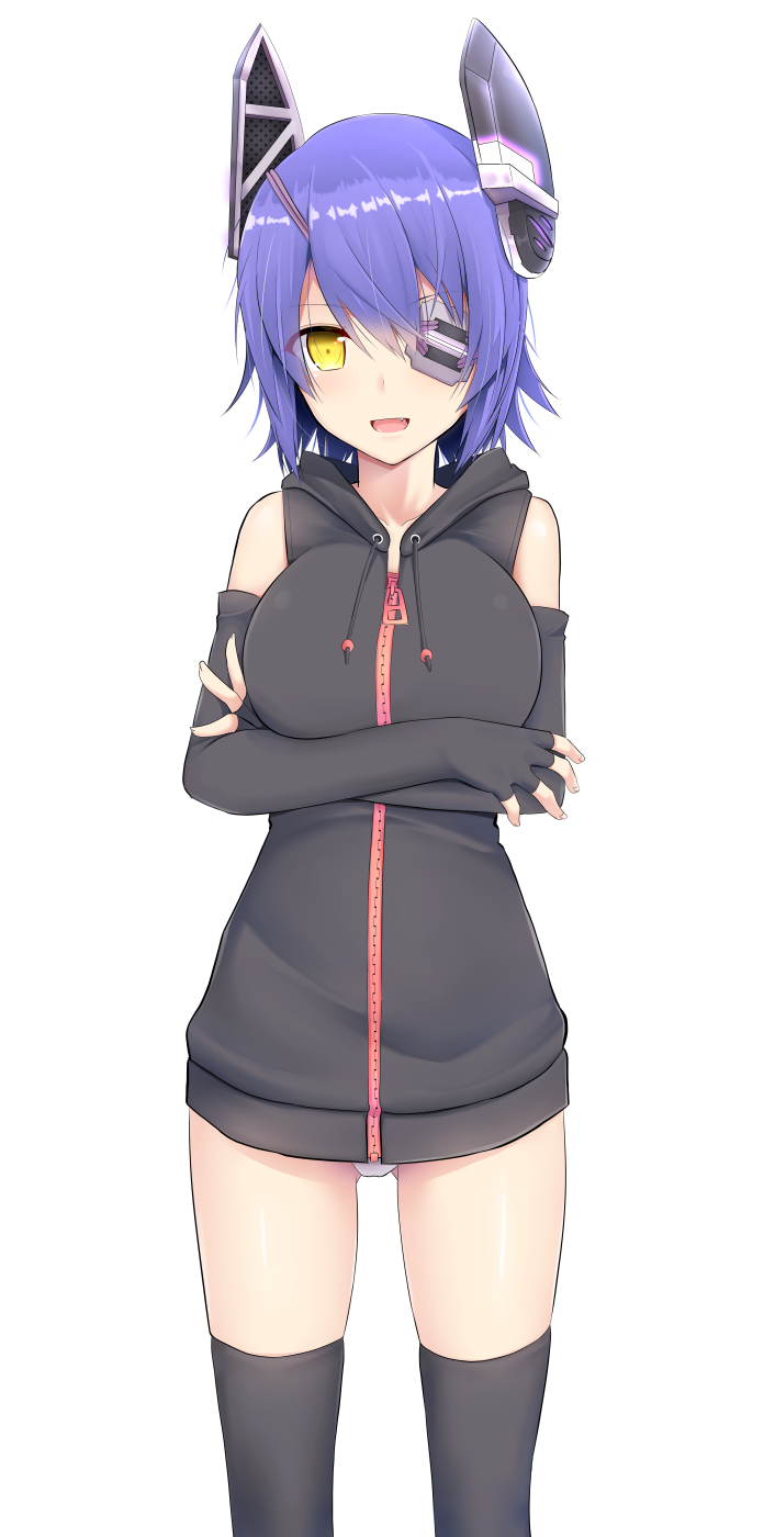 1girl, ass, bare_shoulders, black_jacket, breasts, collarbone, crossed_arms, elbow_gloves