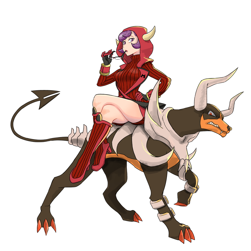 1girl, animal, boots, breasts, claws, dog, dress, eyebrows_visible_through_hair