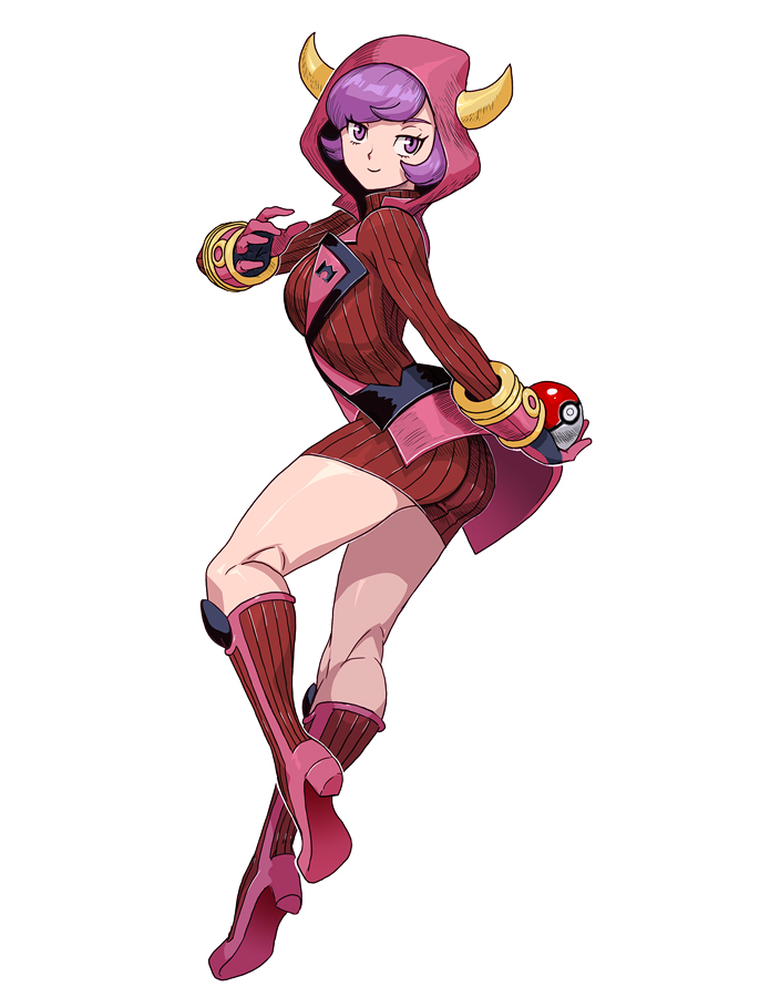 1girl, ass, boots, breasts, dress, fake_horns, from_side, full_body