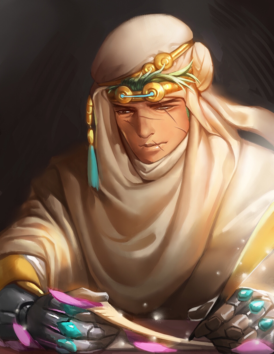 1boy, brown_eyes, cyborg, genji_(overwatch), goggles, goggles_on_head, grey_background, highres