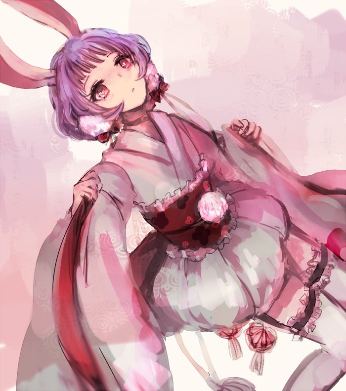1girl, animal_ears, gekokujou_hana, japanese_clothes, kimono, mahou_shoujo_ikusei_keikaku, mahou_shoujo_ikusei_keikaku_limited, momxiji