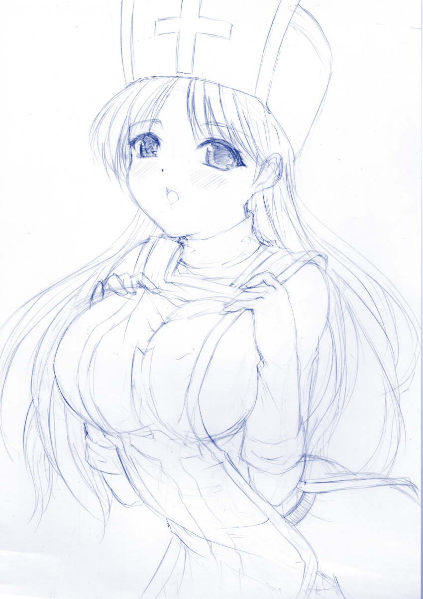 1girl, absurdres, blush, bodysuit, breasts, dragon_quest, dragon_quest_iii, gloves