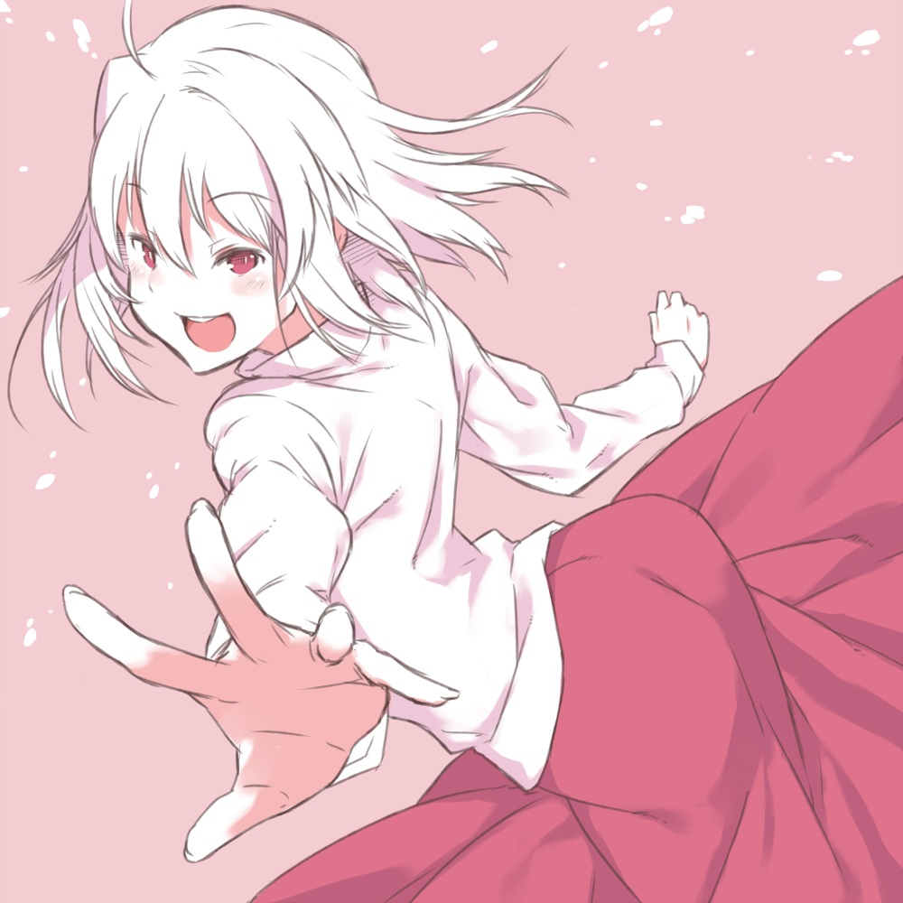 1girl, ahoge, arcueid_brunestud, ass, auru_t, back, bangs, blush